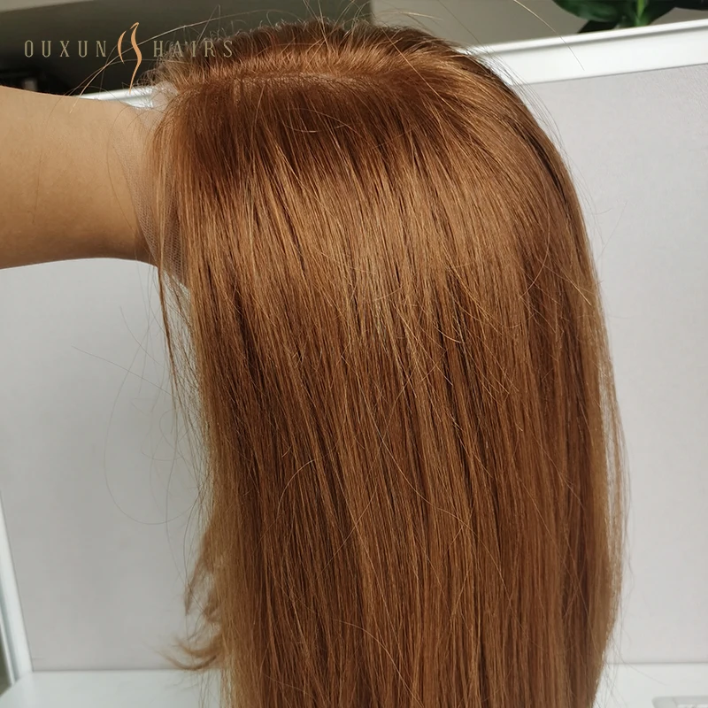 Fast Shipping Wholesale Dark Brown Free-Parting Lace Top Human Hair Jewish Wig New Design