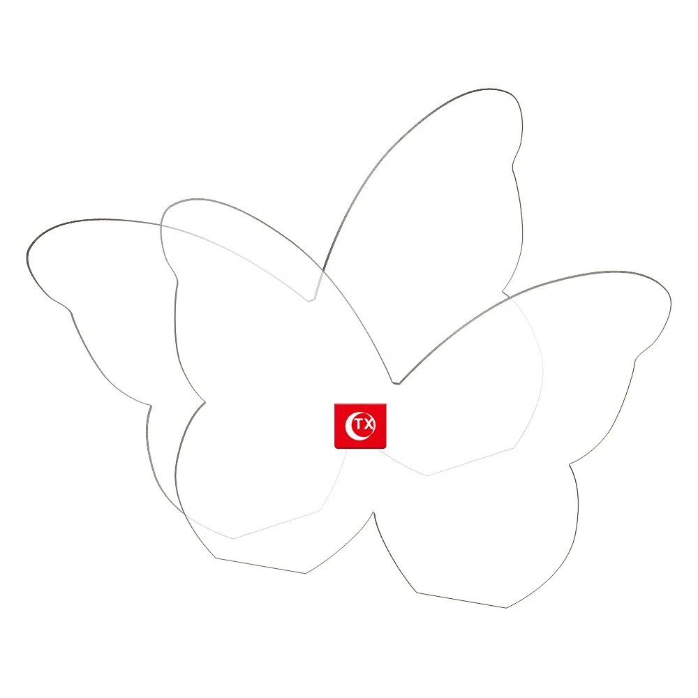 TX Acrylic Butterfly Cake Board Guide Edge Shape Baking Tools Acrylic Ganache Disc Cake Essentials Kit For Smooth Buttercream