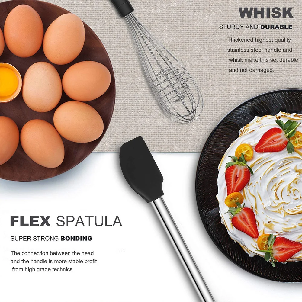 Устойчивый производитель, набор кухонных принадлежностей из силикона и нержавеющей стали, набор кухонных принадлежностей для дома