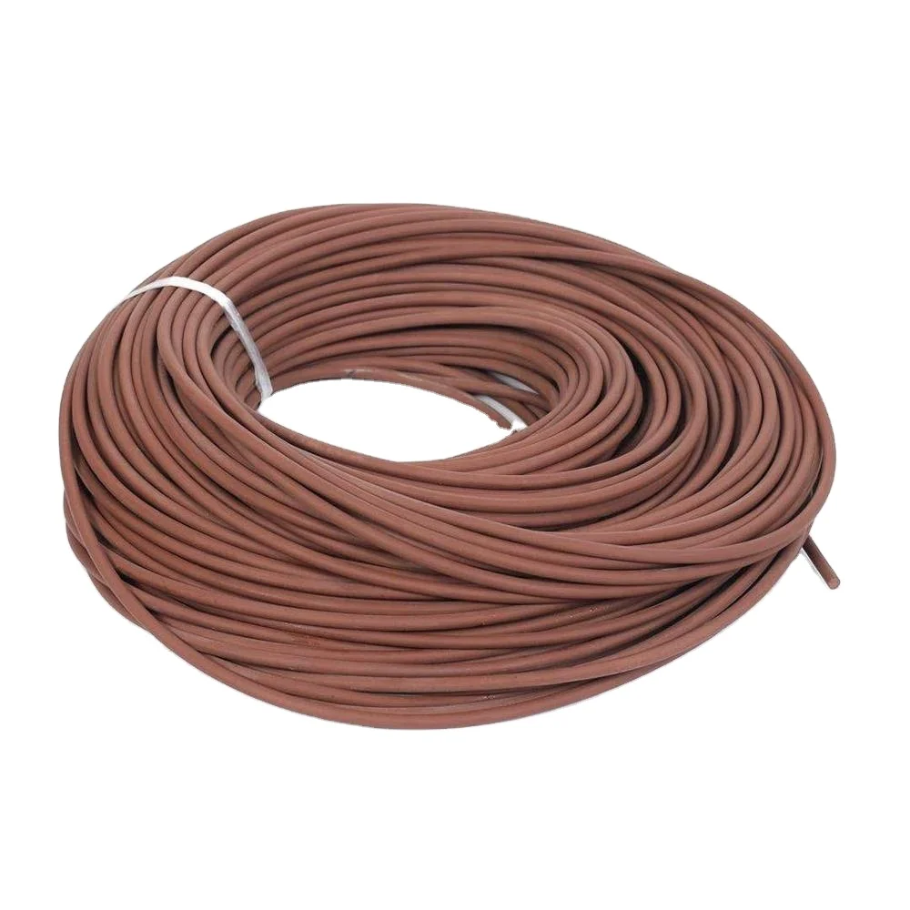 Customized Size Good Quality Brown And Black Silicone O Ring FKM O-ring Rubber Cord Strip Made In China