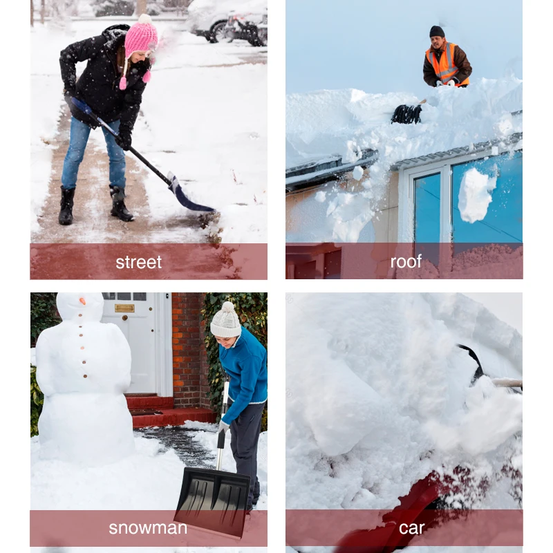 PP  plastic shovel head telescopic detachable  snow sweeper Snow Shovel