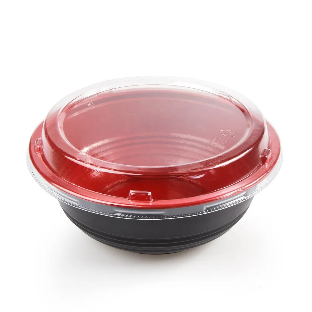 New products high quality 700ml disposable donburi plastic bowl with lids