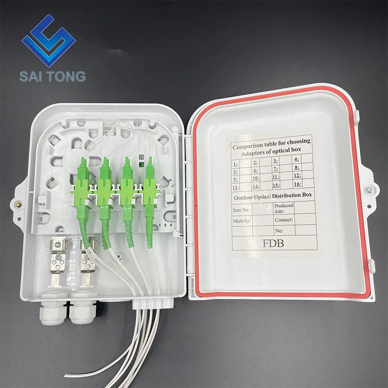 8 core fiber optic distribution box with 1:8 PLC splitter for indoor use FTTH FDB