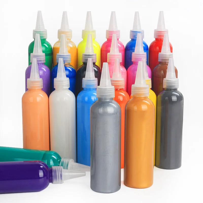 
100 мл 200 мл искусство Ремесла поставок Non токсический набор акриловых красок, нетоксичные акриловые краски для детей Картина 