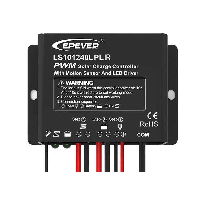 LS101240LPLIR 12 В 10A ШИМ Солнечный уличный свет зарядное устройство контроллер со СВЕТОДИОДНОЙ Драйвер ИК или приложение управление