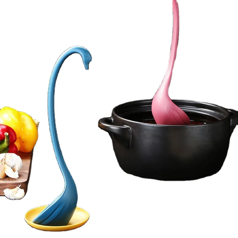 Hot Selling Spot New Creative Japanese Style Swan With Tray Vertical Soup Spoons Swan Creative Soup Spoon Wholesale