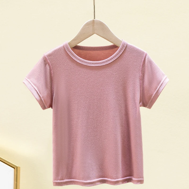 Teen Boys School Uniform Shirt Boy Kids Clothing Cool Modal Colorful Short Sleeve Boy T Shirt