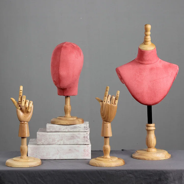 
High-grade Female Head Mannequin Jewelry Eye Shop Window Display Props Chest Piece Unisex Hand Mannequin 