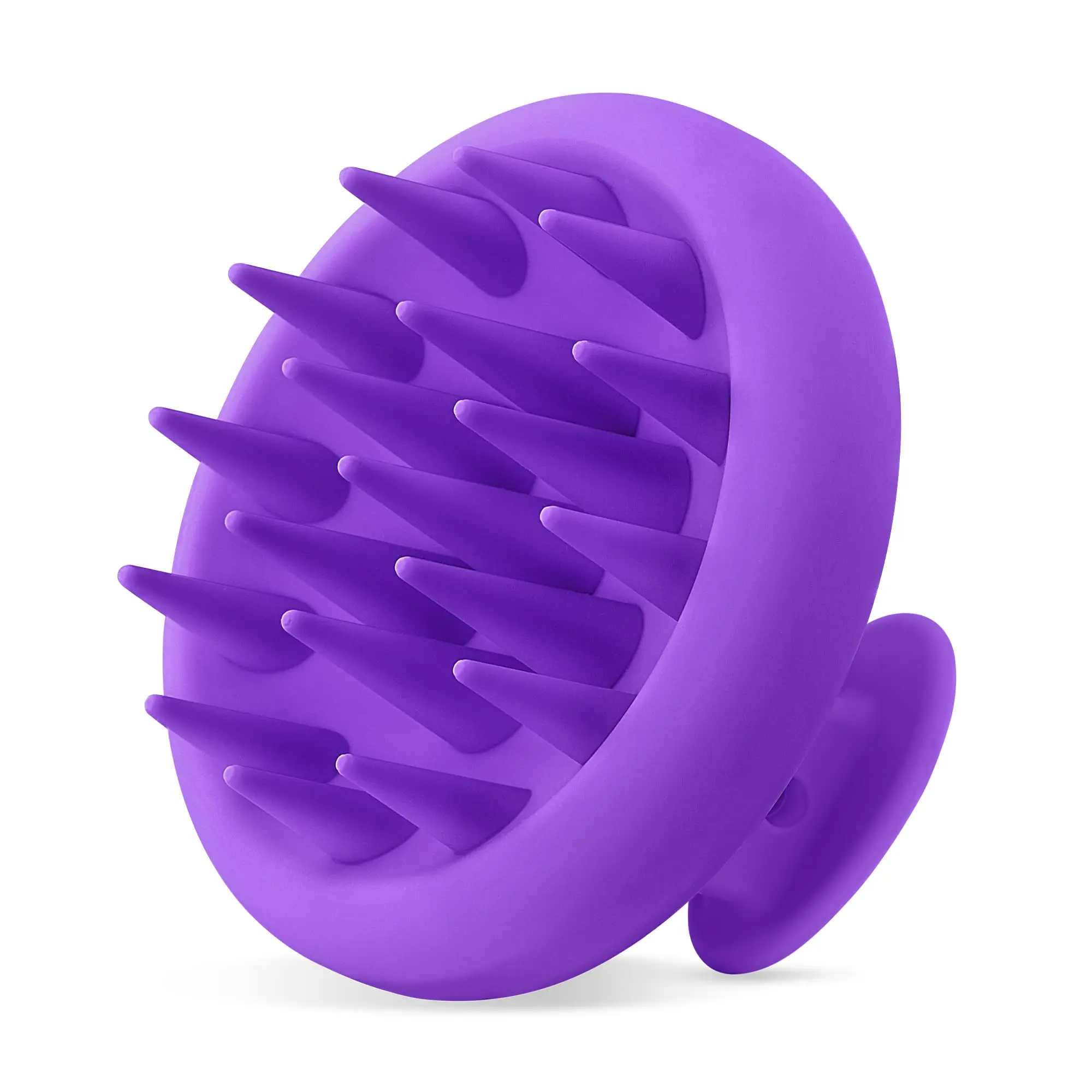 One Piece Non-slip Handle Deep Cleansing Exfoliation Soft Silicone Bristles Scalp Massager Hair Scrubber Shampoo Brush