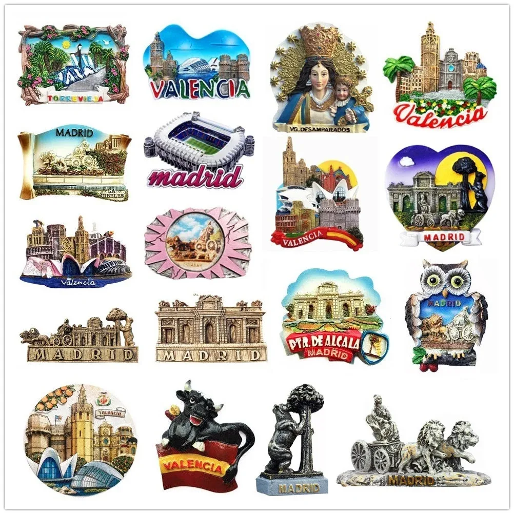 Wholesale Custom 3d Polyresin Fridge Magnet Refrigerator Sticker City Souvenir Gift Refrigerator Magnet Resin Fridge Magnet
