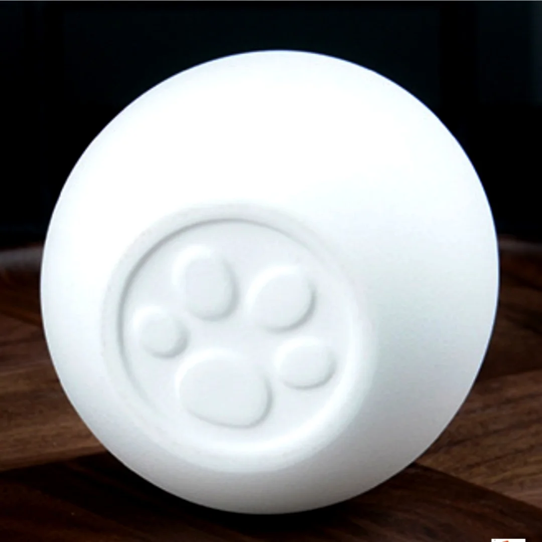 paw print animal ash urn custom handmade hand made ceramic cremation ashes Dog Cat Memorial funeral casket keepsake jar locket