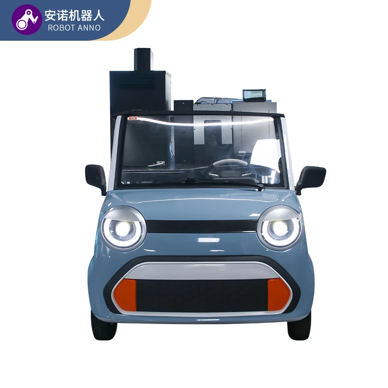 Movable outdoor freshly ground Robot Arm Vending Coffee Car Bar For Coffee 24-hours Automated Commercial