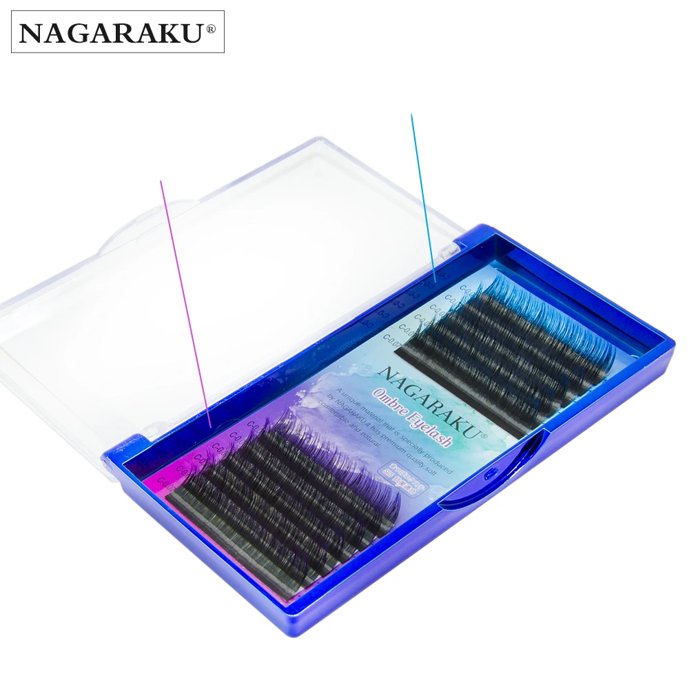 NAGARAKU Ombre eyelash extension accessories korean pbt individual mink color eyelashes private logo