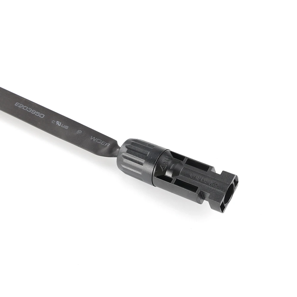 Solar 30CM length Flat Copper Male Female MC-4 connectors PV Charging cable for windows door through with tubeprotected