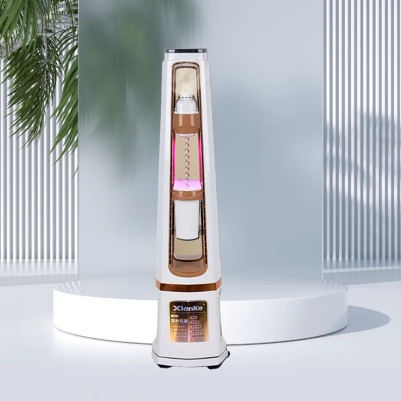 Bladeless Fan 5 in 1 House Use  Water Drop Aromatherapy Quiet Cool Comfort Safety Telecontrol