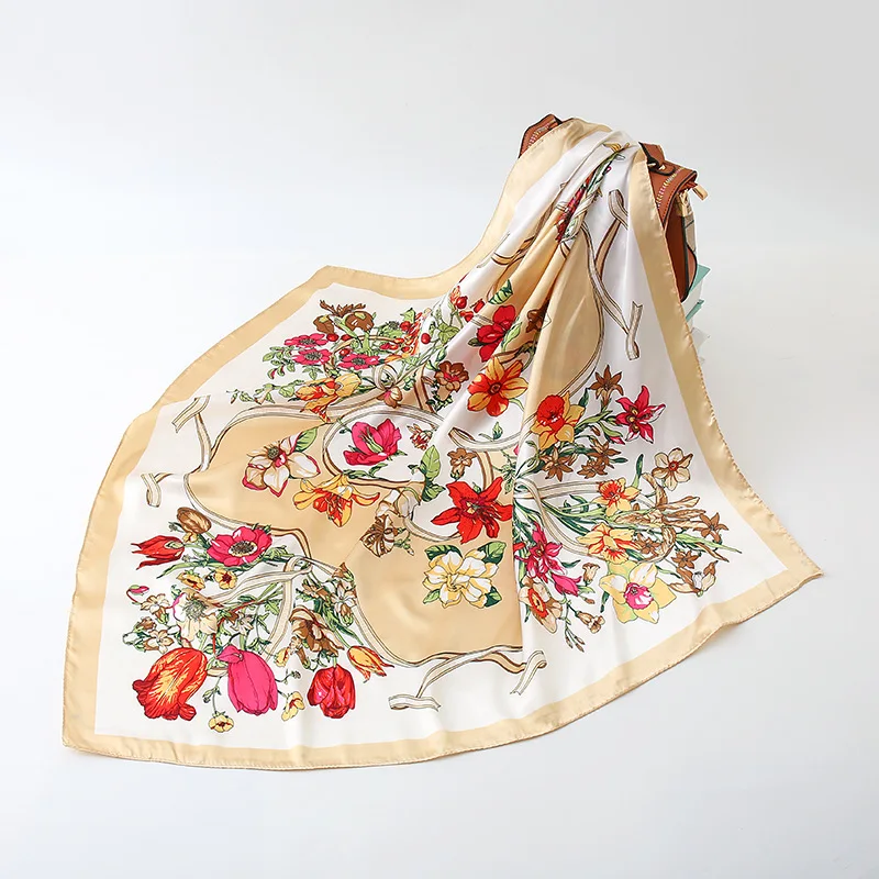 Simple fashion lady plant flower butterfly scarf Star with the navy wind anchor imitation