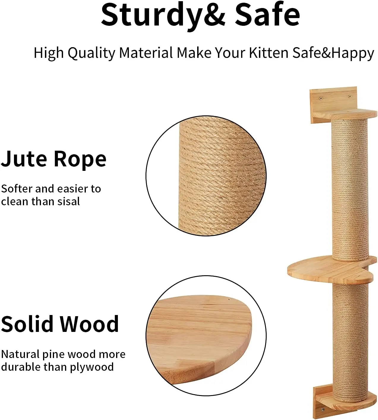 Sisal Big Cat Scratch Post with Pedal for Cat Trees & Scratchers for Big Cats Top Seller