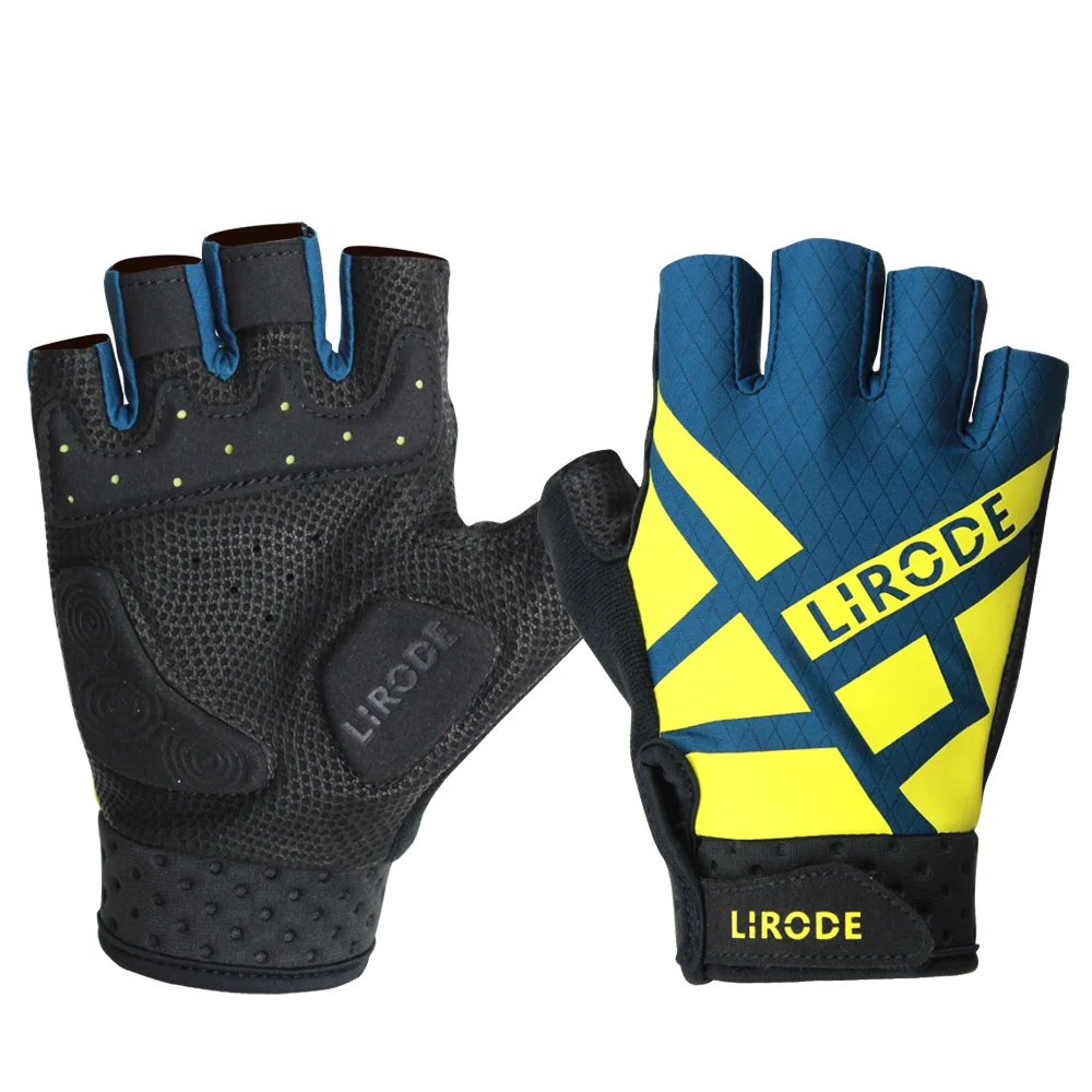 OEM ODM Men Women Non Slip Road Bike Riding Hand Gloves Best Synthetic Leather Palm Foam Padding BMX Cycling Gloves for Summer