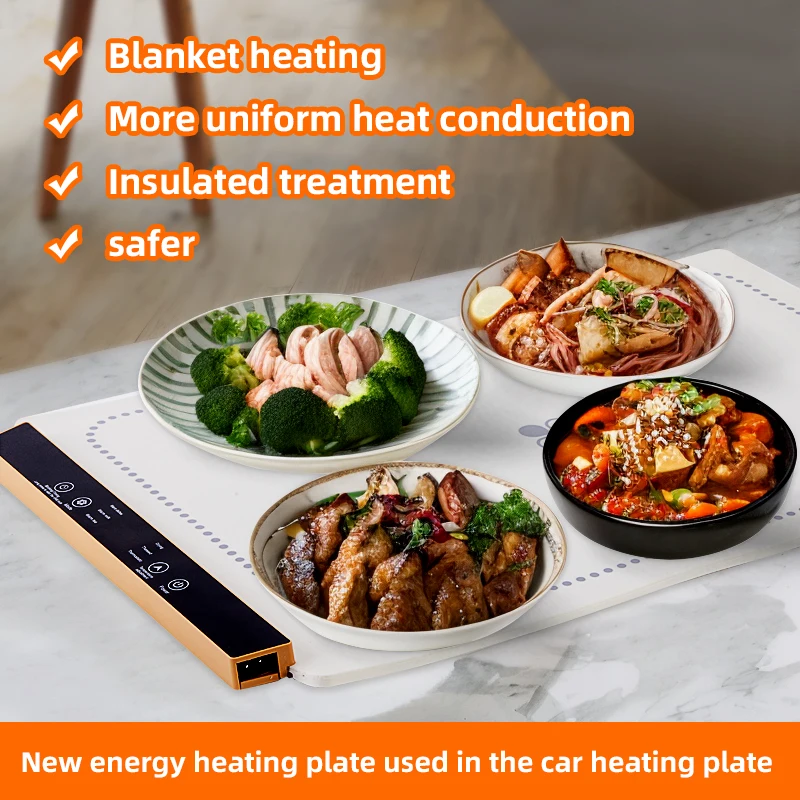 Can Be Set 24 Hours Full Surface Heating Portable High-grade Silicone Nano Material Multi-functional Warm Vegetable Plate