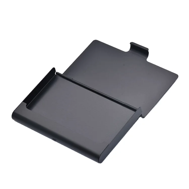Global Fashion Aluminum Business Card Holder+hold up Metal Rfid Blocking Name Wallet case