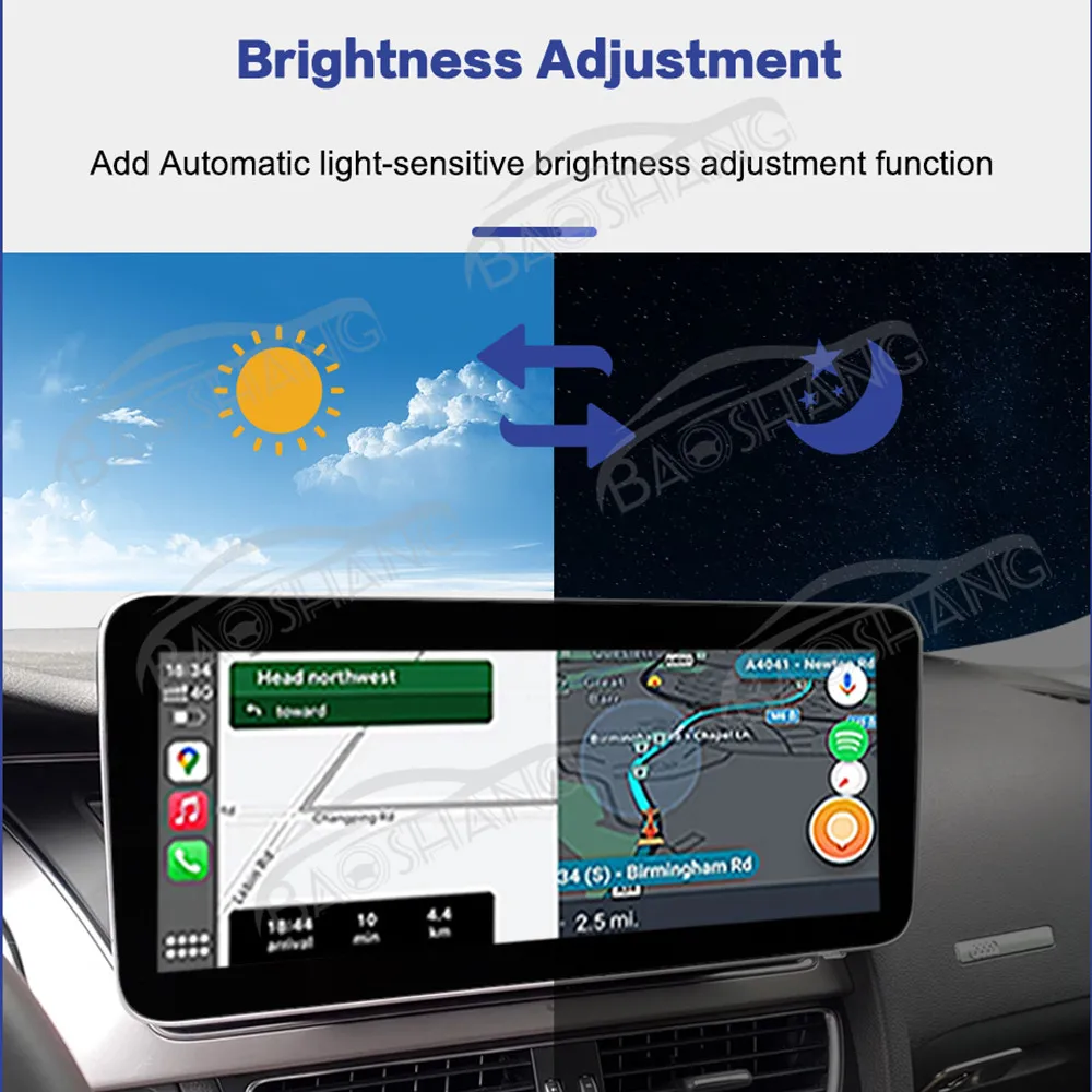 12.3' Carplay For Audi A4 A5 2009-2016 Android 13 GPS Navigation Multimedia Player Car Radio Head Unit Auto Wireless Display
