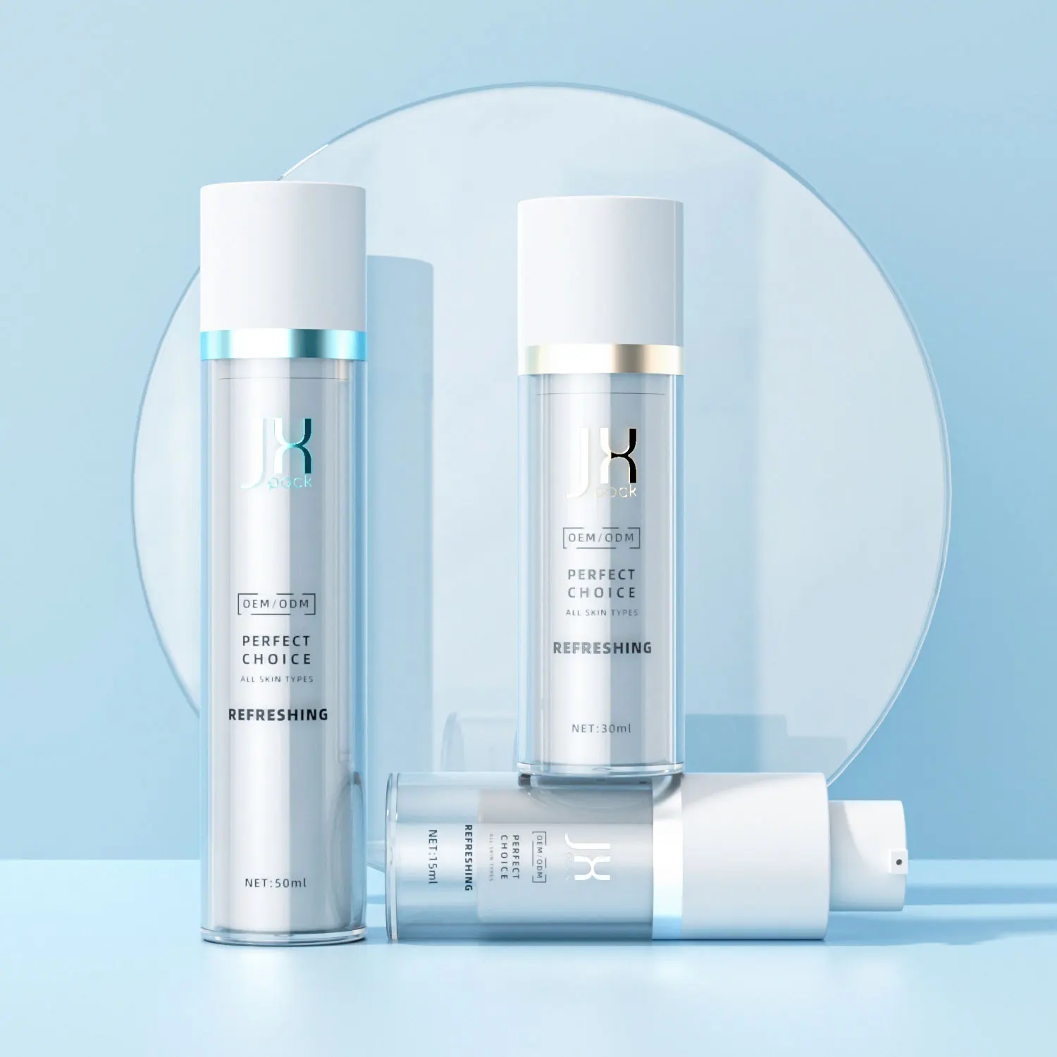 Fancy 30 50 100 120 ml moisturizer cosmetic vacuum packaging acrylic airless pump plastic lotion bottles dispenser