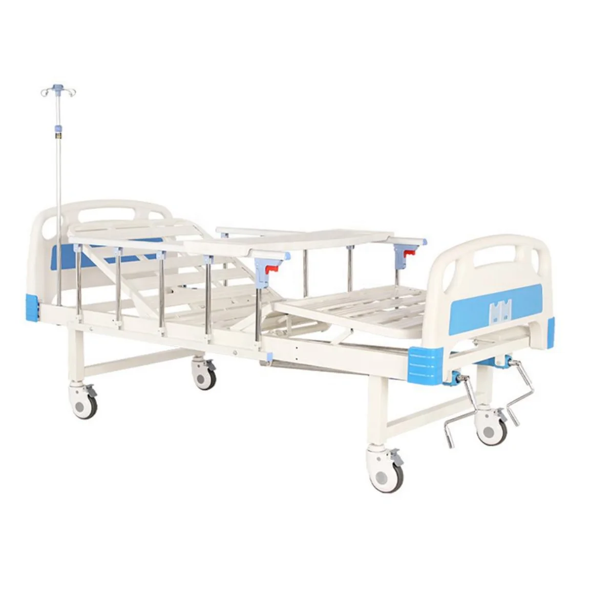 Factory wholesale medical furniture home care hospital clinical bed manual 2 function medical bed 2 crank patient Hospital bed