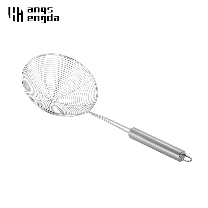 Handle Frying Filter Long Stainless Steel Colander French Fries Colander Kitchen Fried Net Sieve Spoon Kitchen Tool Foods Sifter