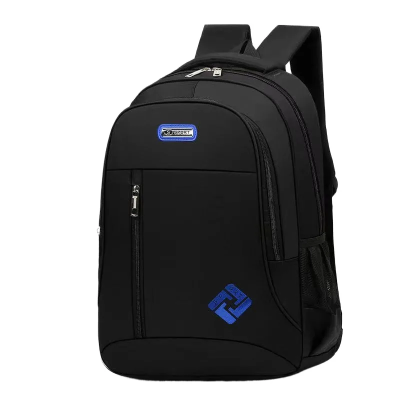 Black Nylon Custom Logo Kid School Bags Large Capacity Waterproof School Travel Backpacks Business Laptop backpacks