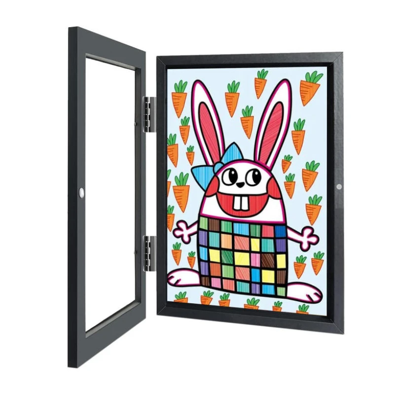 Wholesale High Quality Kids Art Display Frame Front Opening Children Art Display Fram Kids Art Frame Front Opening