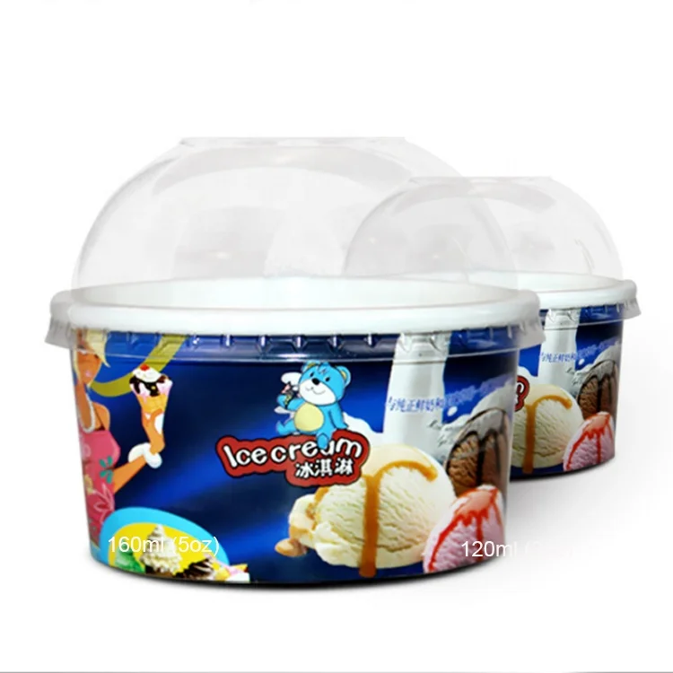 3 oz  5oz Ice Cream Cups  Disposable Paper Single Wall Snack Containers Yogurt Cups Small Pudding Cups