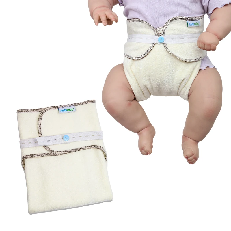 Baby Breathable Fitted Organic Cotton Flats Baby Nappies Diaper Reusable Washable Foldable Urine Pad Prefold Cloth Diaper
