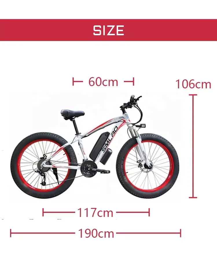 EU Wearhouse Electric Bicycle 21 Speed 48v 1000W City Dirt Mountain Ebike Manufacturer e Bicycle g