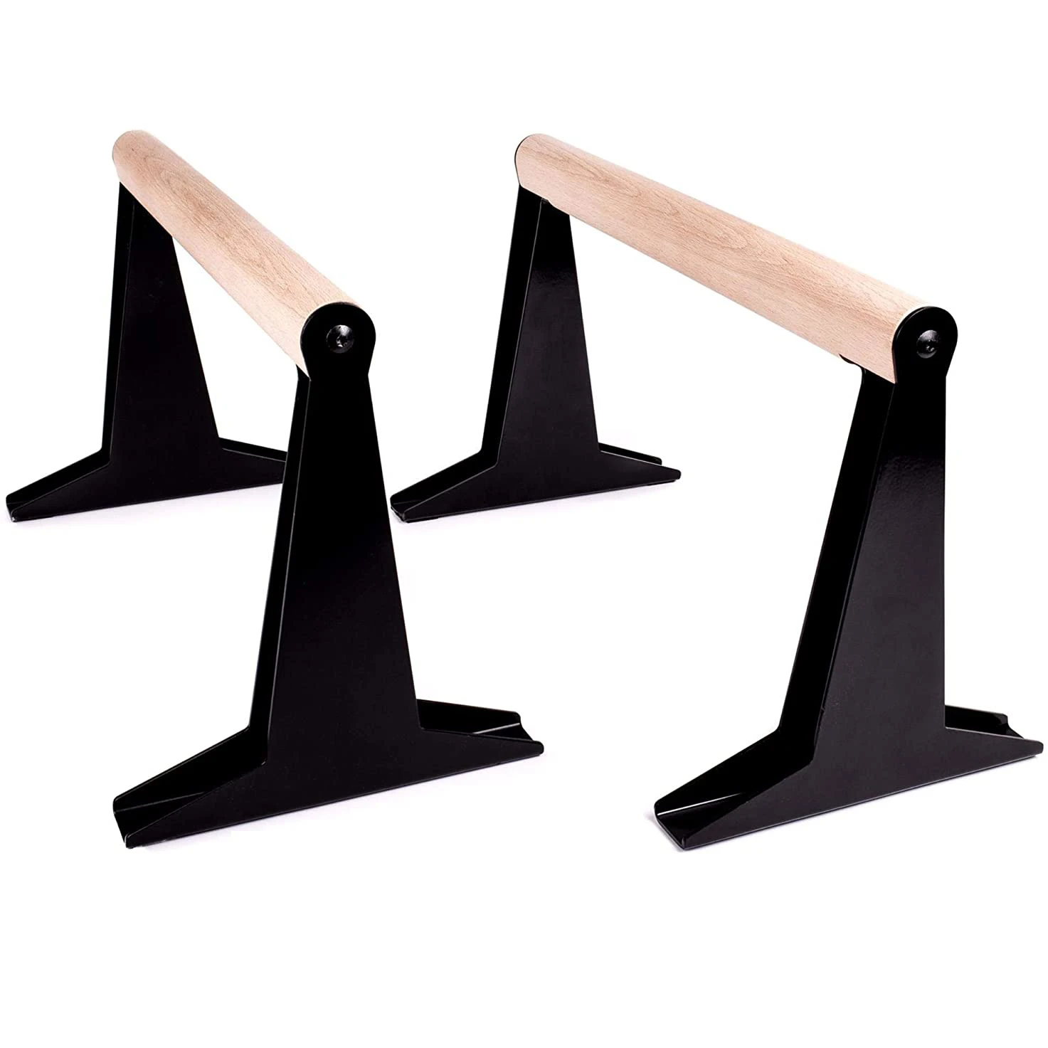 push-ups stands Workout Exercise High Steel Parallettes Wooden Push Up Stand Dip Bar