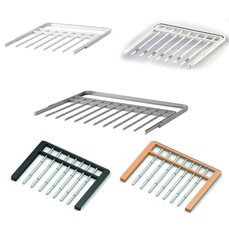 Intradin Furniture Fitting Hardware Wardrobe Organizer Storage  Pants Hanging Metal Rack