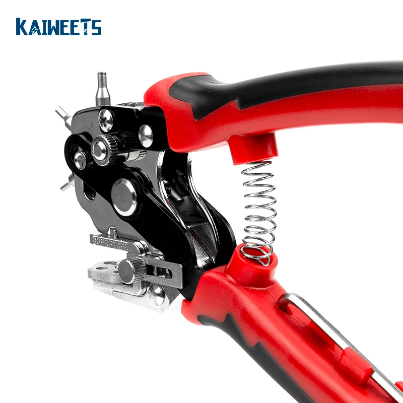 Leather Belt Hole Punch Set with 6 Holes Size Tool for Revolving Leather Belt Hand Hole Puncher