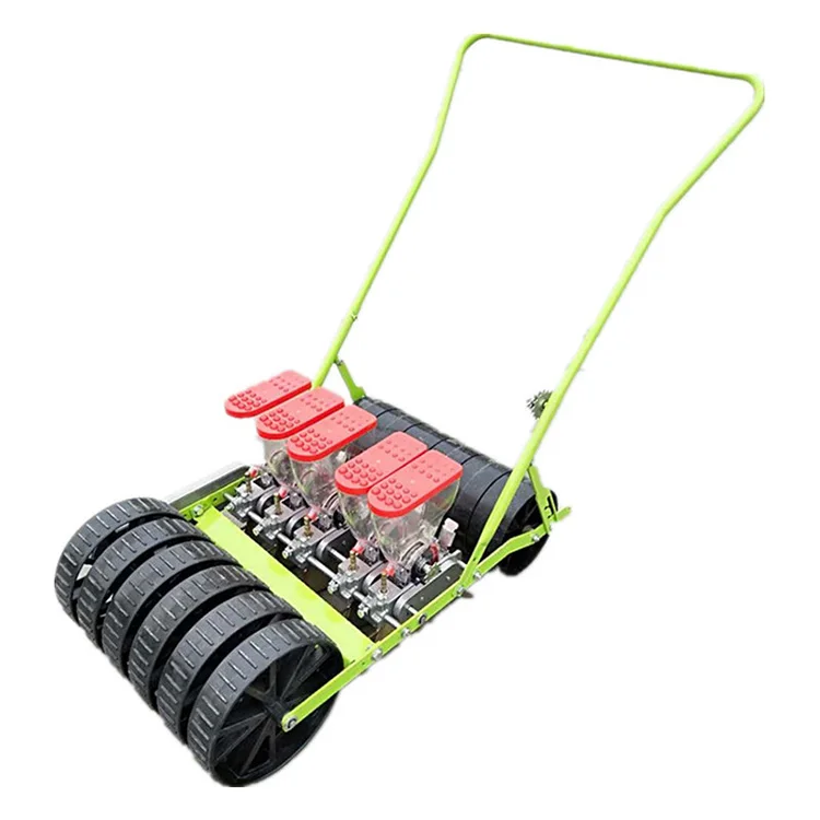 plastic vegetables seeding machine hand pushing1- 6 rows planter garden small seeds  rows planting machine