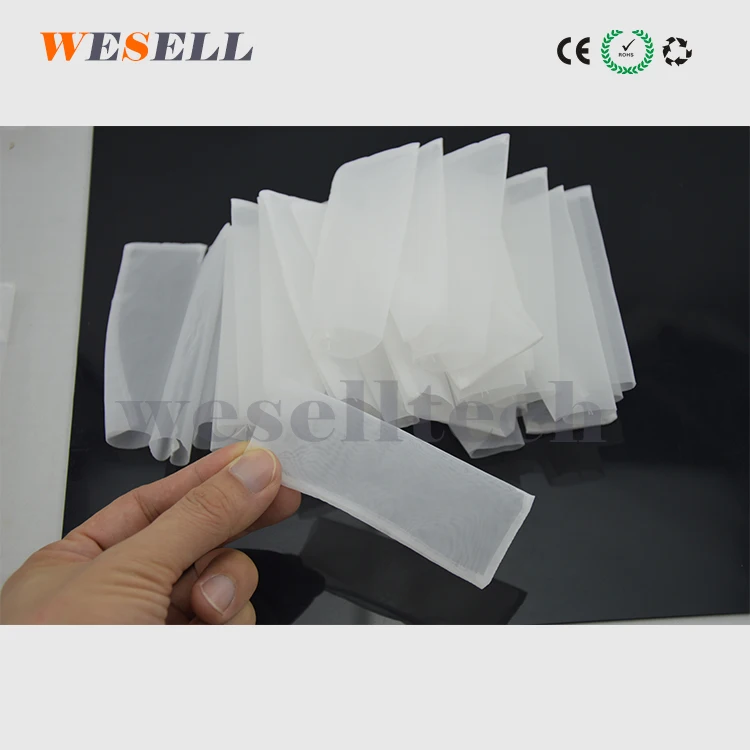
2020 Hot selling food grade 90 micron 2x4.5 polyester nylon rosin tech silk screen filter bag for rosin press 