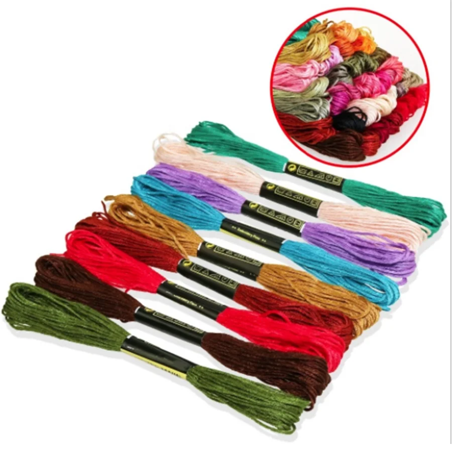 China manufacturer wholesale DIY cotton embroidery thread 447 colors cotton yarn for knitting
