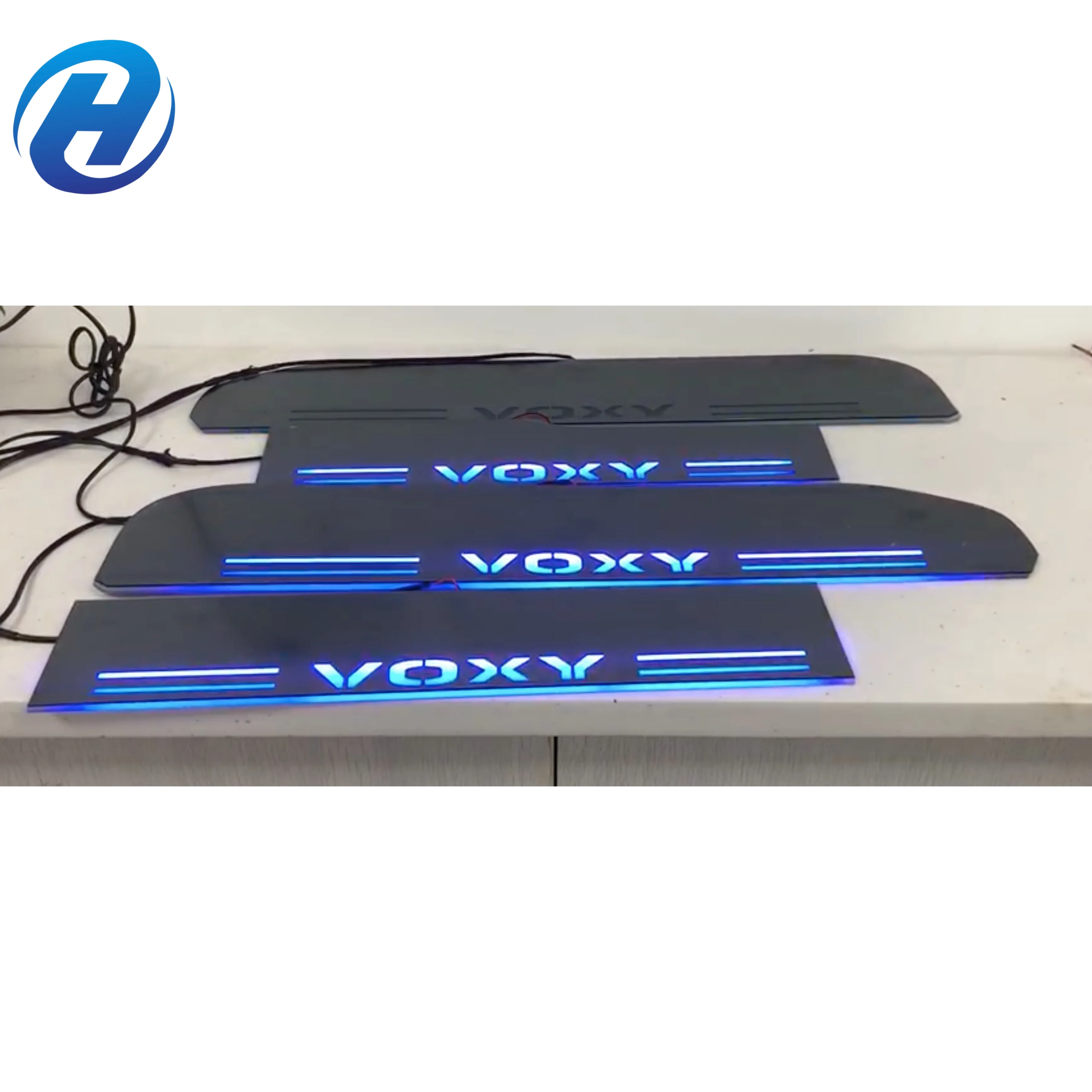 Fit for Toyota Voxy 70 Noah Moving Led Style Car Accessories Led Door Sill Plate