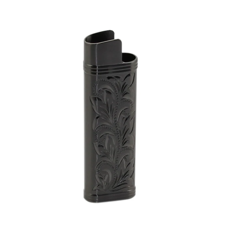 Chinese Factory Free Design Cigarette Lighter Case And Cigarette Holder Metal Cover Lighter Cover Sleeves Smoking Accessories