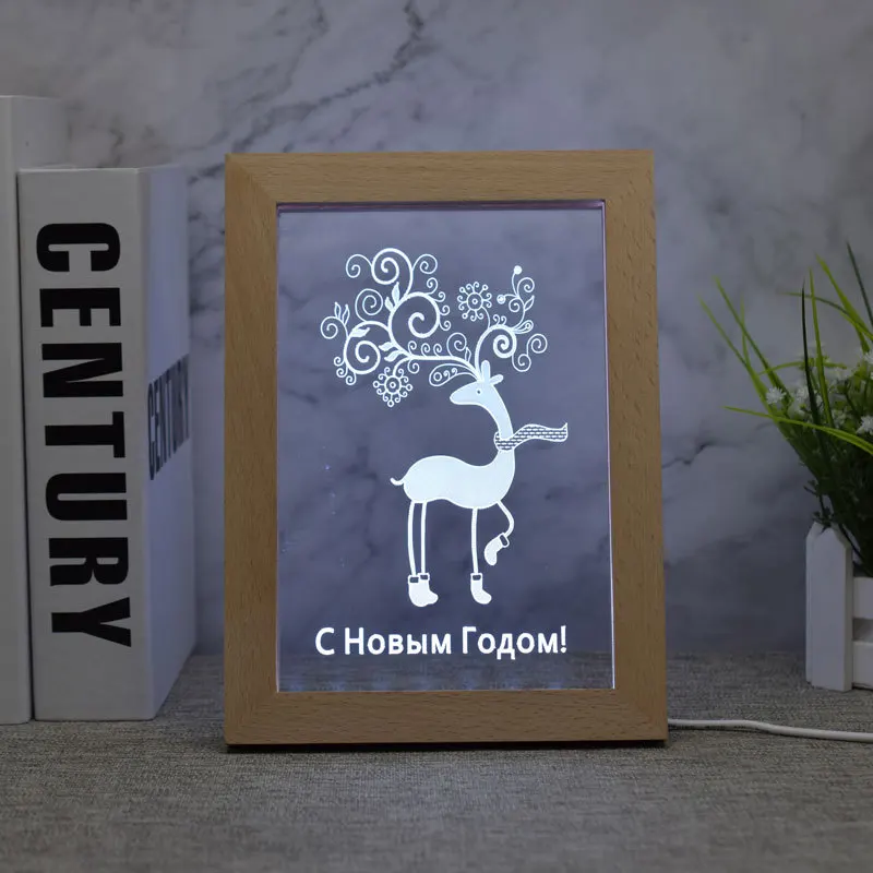 3D Night Light 3D Illusion Lamp Beech Wood Base Dimmable Colors Changing LED Desk Table Lamp Home Decor Best Gift