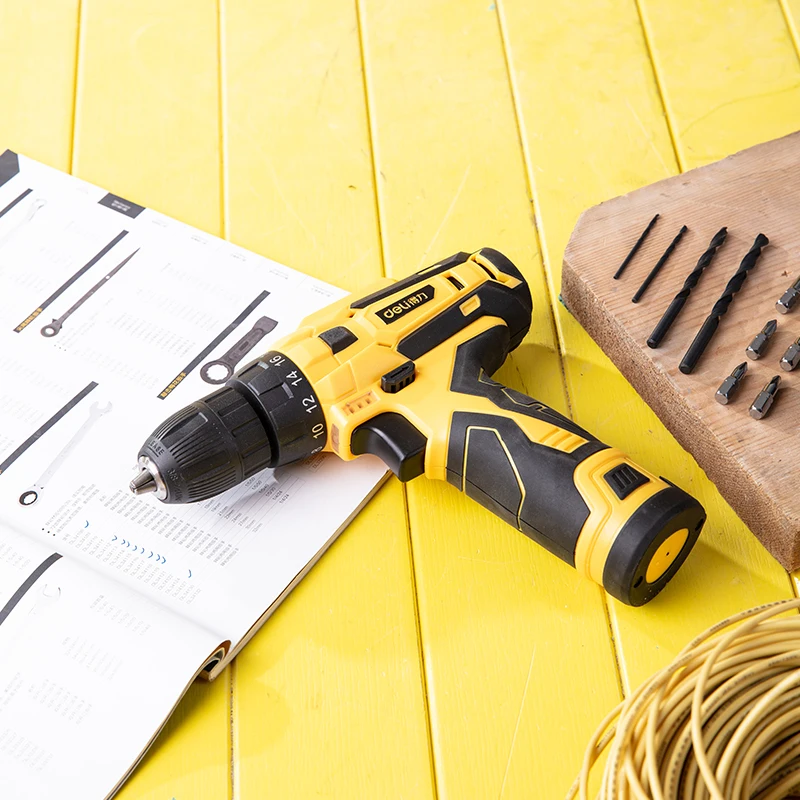 Deli Tools 12V  Lithium Battery Charger Power Cordless Electric Screwdriver Drill