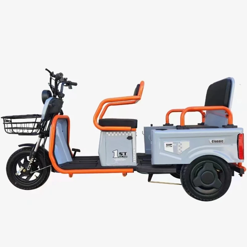 China 48V 600/800W Three Wheeled Motorcycles People Elderly 3 Wheel Motorcycle Cargo Electric Tricycle For Adults