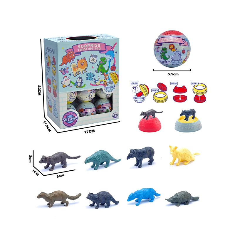 Wholesale Blind Capsule Egg Box Cute Wild Animals Model Surprise Ball Mystery Boxes