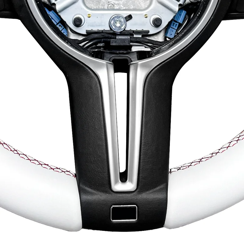 Noble white leather modified steering wheel for X1 X2 X3 X4 F10 F06 F91 F92 F93 F12 F13 F90 F02 F36 F35 ZC-M6-P