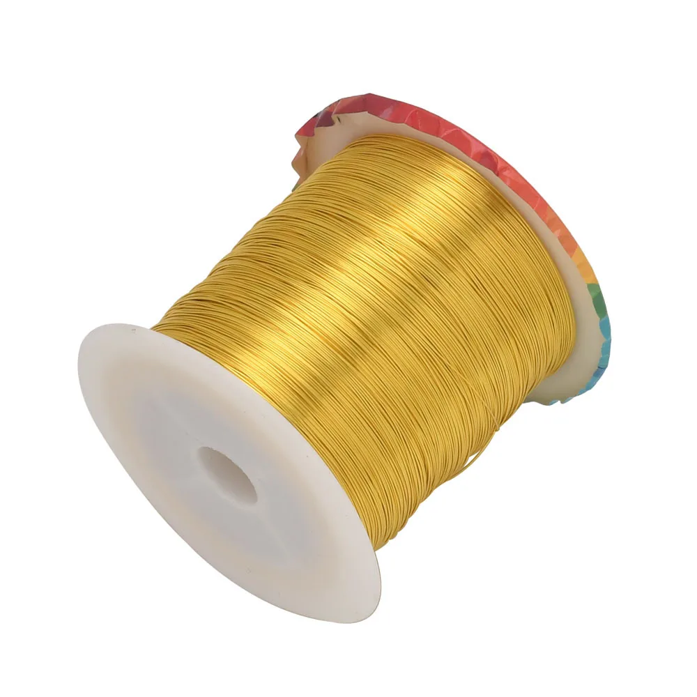 0.2/0.3/0.4/0.5/0.6/0.7/0.8/1mm Gold Silver White K Preserving Copper  Wire not fade Beading Cord For Bracelet Necklace Jewelry