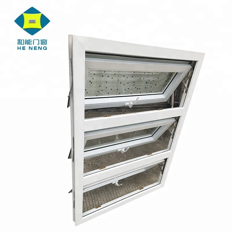 Factory price UPVC Japanese style With Grills Modern  Grill Design small awning windows