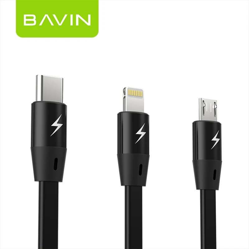 Оптовая продажа лидер продаж USB-кабель для передачи данных lightning Android Type-C от babin CB223 3 в 1