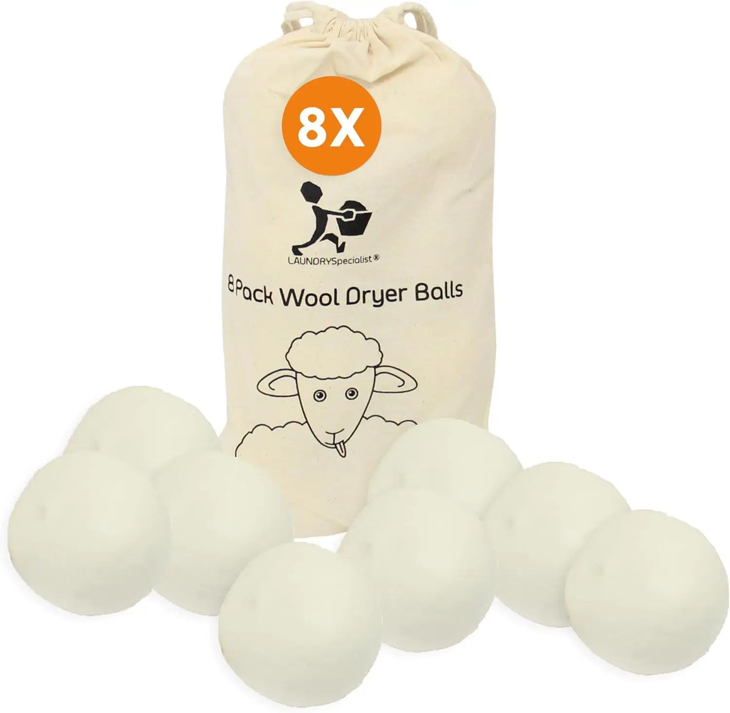 8 pack dryer balls premium zealand organic wool clean ball reusable wash laundry felt dryer felt balls